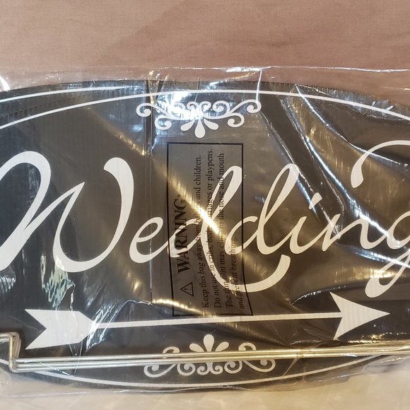 2 Signs, Wedding on one side & Reception on the other, Oriental Trading - Picture 2 of 5